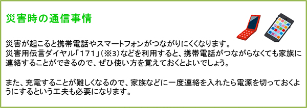 災害時の通信事情